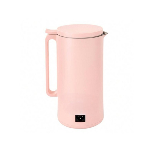 Soymilk Maker 304 Stainless Steel, Juicer Soybean Milk Machine Easy to Operate 11Oz Capacity, Multi Cooker Mixer for Home, Dormitory, Office 110V(Pink)