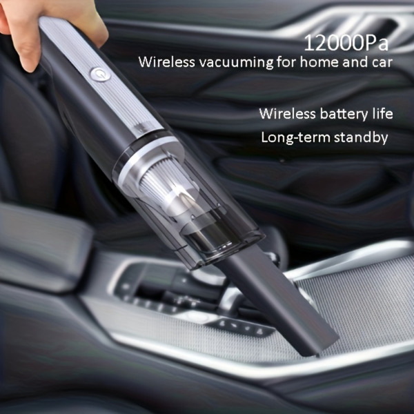 Wireless Silver Car vacuum cleaner wireless car with strong suction handheld vacuum cleaner small mini rechargeable home vacuum cleaner