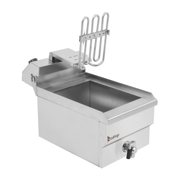 【Replace the old encoding 66757236】EH101V 8.5QT/8L Total Capacity 12.5qt/11.8l Stainless Steel Faucet Single Tank Deep Fryer 1700W Max (8L Large Fryer Blue / Large Handle) 