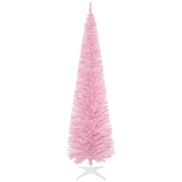 7 foot pink Christmas tree with bracket