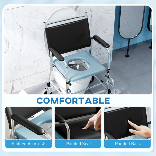 New Mobile shower chair, toilet wheelchair