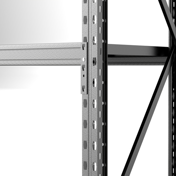 3层工业货架架 - 63英寸，重型钢制货架单元可调节，67“ W*19.7” D*63“H，黑色，需要组装-7