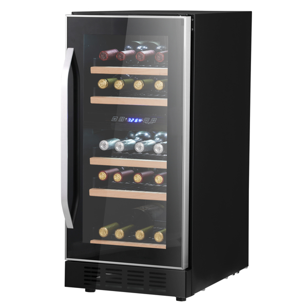 ZOKOP Dual Zone Wine and Beverage Refrigerator, 26 Bottle Wine Fridge with Independent Temperature Control & Glass Door, Built-in/Freestanding/Under Counter Wine Cooler Chiller for Wine Champagne Beer