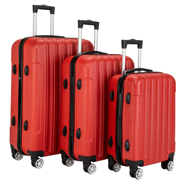 3-in-1 Multifunctional Large Capacity Traveling Storage Suitcase Luggage Set Red