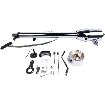 Chrome 28\\" Stainless Steel Tilt Steering Column with Adapter &Key Automatic