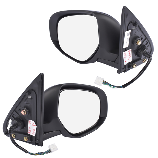 2pcs Black Left+ Right Door Mirror Power Heated For 14-19 Mitsubishi Outlander 7632B354 7632B353