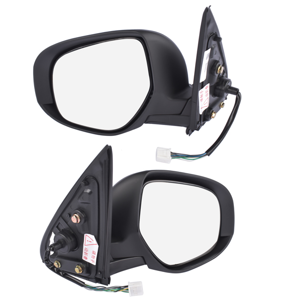 2pcs Black Left+ Right Door Mirror Power Heated For 14-19 Mitsubishi Outlander 7632B354 7632B353