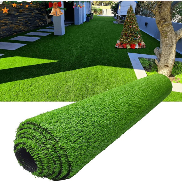 Artificial turf, professional dog mat large turf outdoor carpet terrace pet lawn, artificial carpet with drainage holes, 3.28FT * 32.8FT