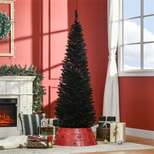 6 foot black Christmas tree with bracket