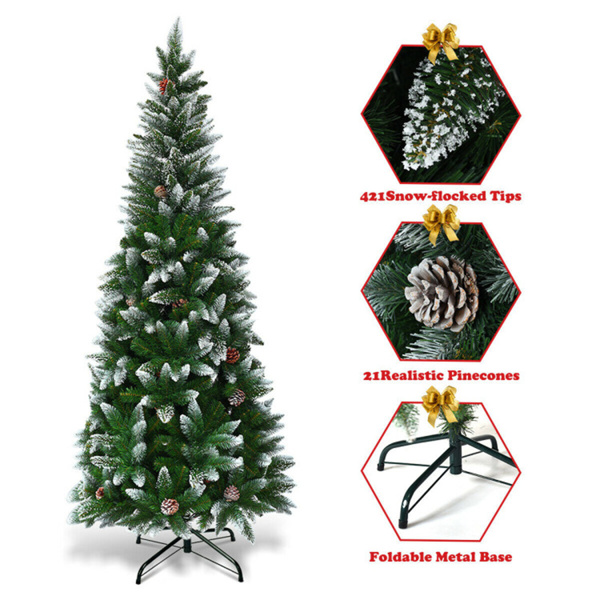 5 Feet Artificial Christmas Tree with Pine Cones