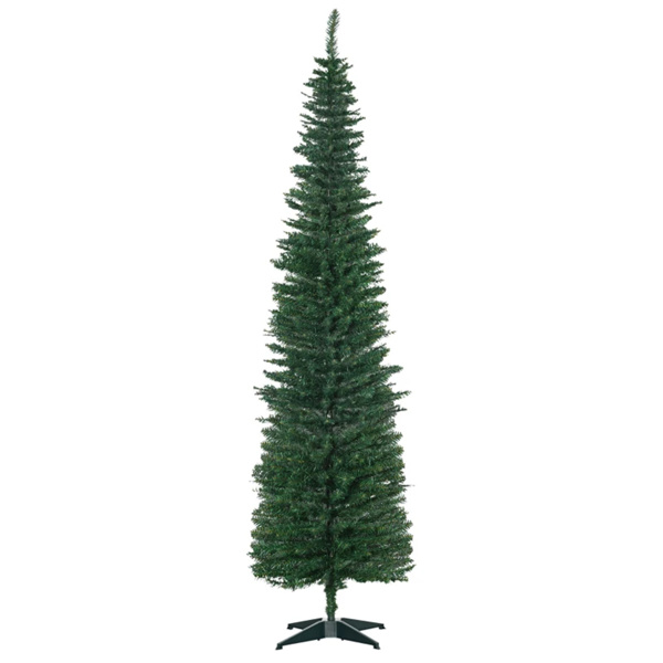 7 foot green Christmas tree with bracket