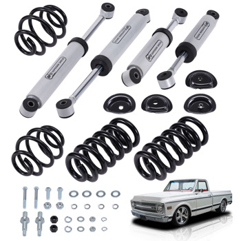 Front 3\\" Rear 5\\" Drop Spring Lowering Kit w/ Shocks for Chevrolet C10 1963-1972