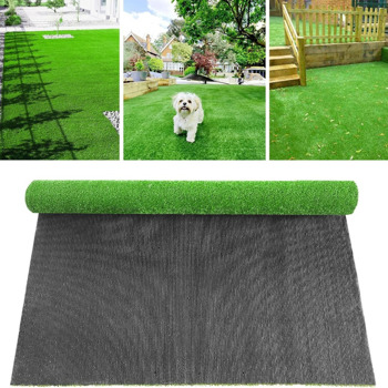 Artificial turf, professional dog mat large turf outdoor carpet terrace pet lawn, artificial carpet with drainage holes, 3.28FT * 9.84FT