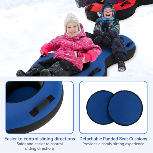 Blue 2-Person Inflatable Snow Sled 