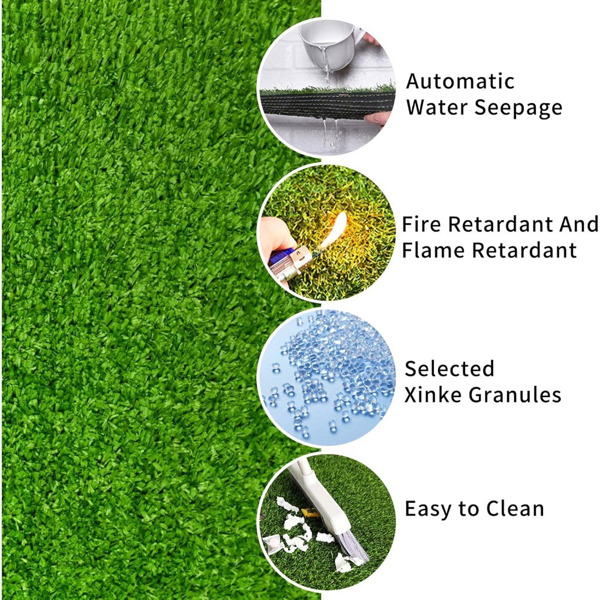 Artificial turf, professional dog mat large turf outdoor carpet terrace pet lawn, artificial carpet with drainage holes, 3.28FT * 16.4FT