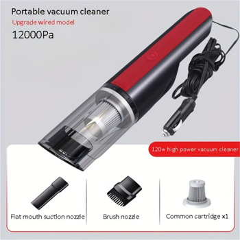 Wired Red Car vacuum cleaner  car with strong suction handheld vacuum cleaner small mini rechargeable home vacuum cleaner