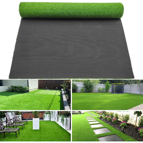 Artificial turf, professional dog mat large turf outdoor carpet terrace pet lawn, artificial carpet with drainage holes, 3.28FT * 6.56FT