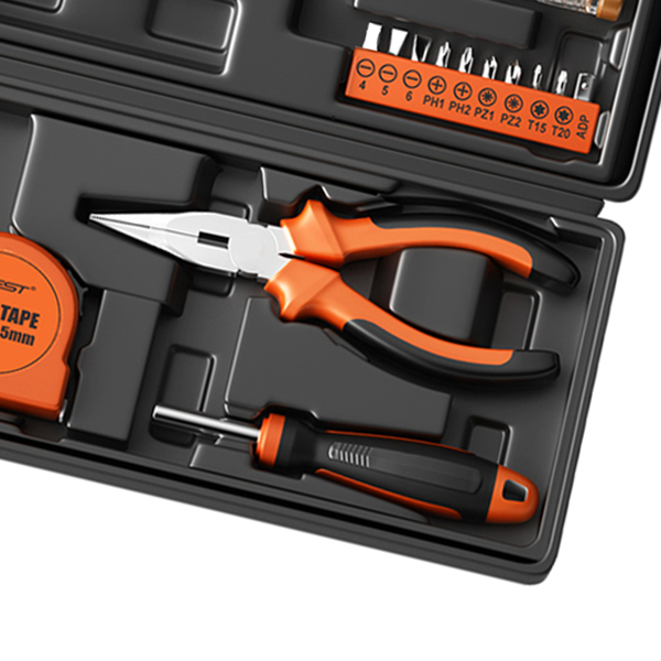 Household Toolbox Set, Daily Maintenance Hardware Wrench, Screwdriver, Pliers Complete Set