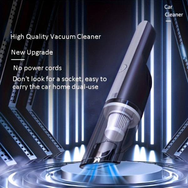 Wireless Silver Car vacuum cleaner wireless car with strong suction handheld vacuum cleaner small mini rechargeable home vacuum cleaner