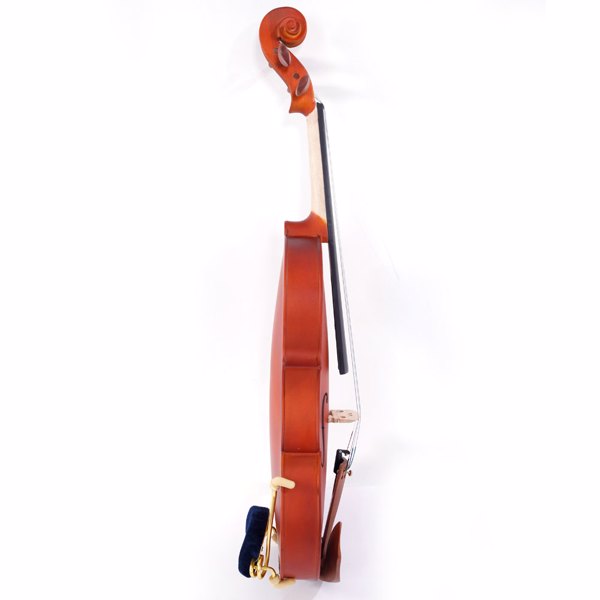 Glarry GV101 1/2 Acoustic Matt Violin Case Bow Rosin Strings Shoulder Rest Tuner Natural