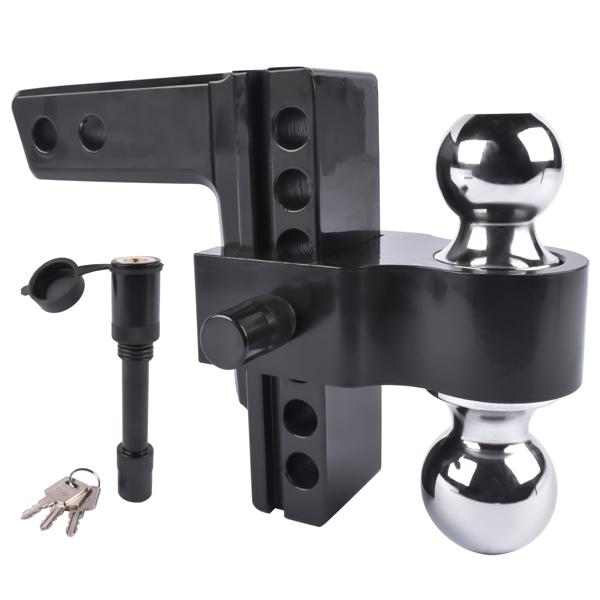 Adjustable Trailer Hitch, Fits 2" Receiver, 6-Inch Drop/Rise Aluminum Drop Hitch