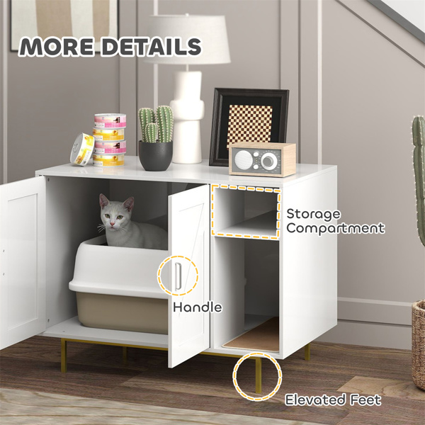 Cat Litter Box Enclosure End Side Table 