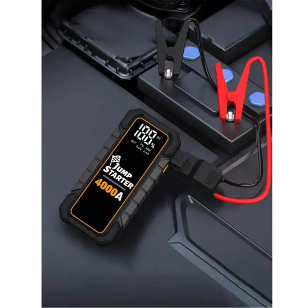 20000mAh 12V Car Battery Jump Starter 4000 Peak Amp USB Fast Charging LED Light