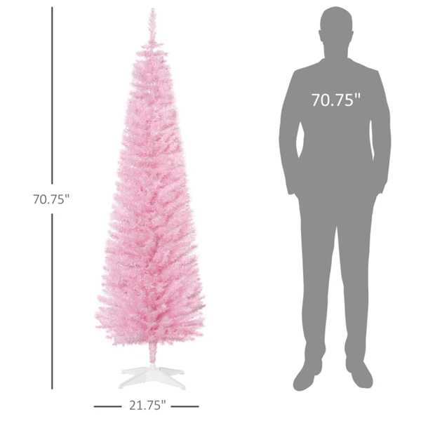 6 foot pink Christmas tree with bracket