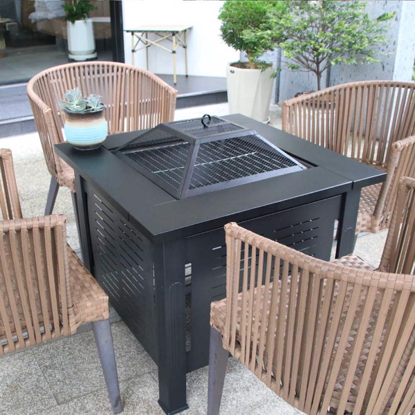 Grill over stove tea cooking furniture Table Brazier stove heater Square outdoor smokeless grill patio grill