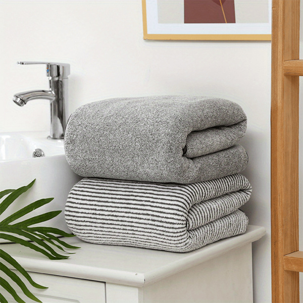 Fiber Bath Towel, 55"X27.5" Household Bath Towels Set, Soft Bath Towel, Quick Drying Absorbent Towel For Home Bathroom, Bathroom Supplies