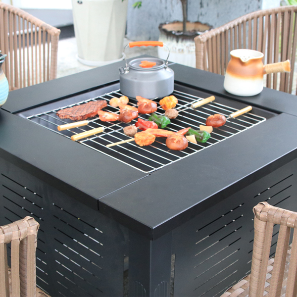 Grill over stove tea cooking furniture Table Brazier stove heater Square outdoor smokeless grill patio grill