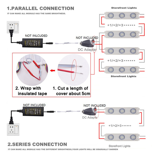 Super Bright IP65 Waterproof SMD 3 LED Module Light Sign Strip Lamp 12V