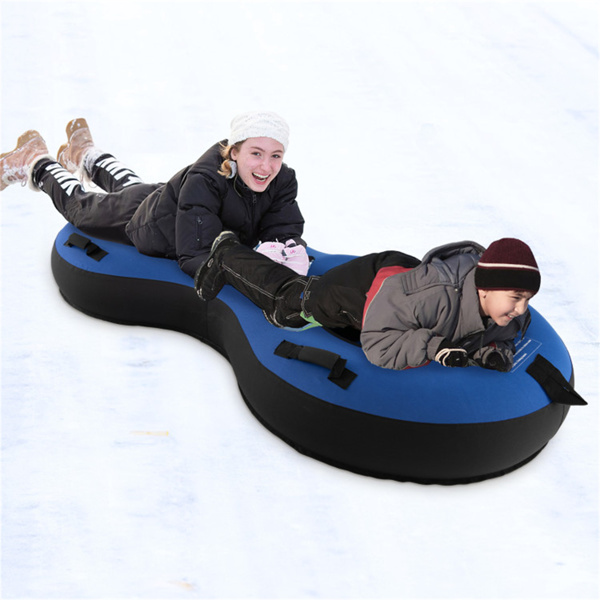 Blue 2-Person Inflatable Snow Sled 