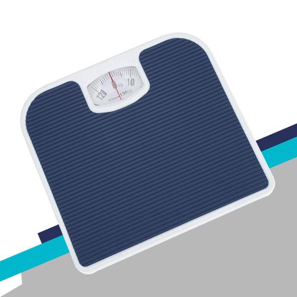 Bathroom Scales Weighing Scale Body Accurate Mechanical Dial White Blue 130kg