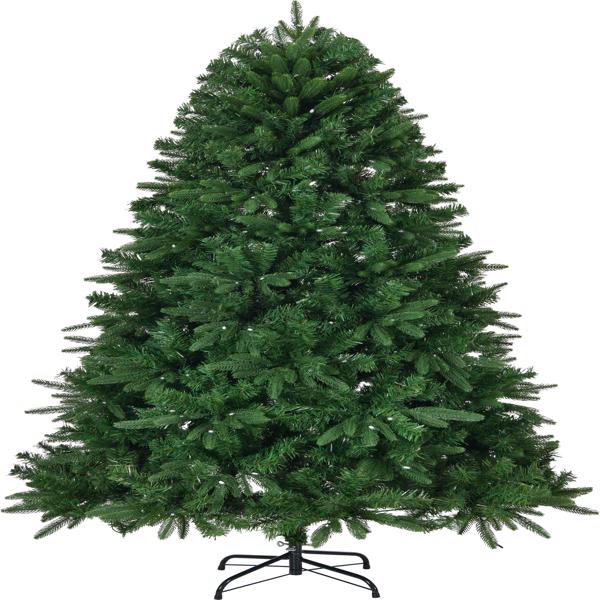 6 FT Pre-lit Artificial Christmas Tree, APP Controlled Xmas Tree Hinged Branches with 330 RGB Lights and 900 Branch Tips, for Holiday Party Store Office Home, Green