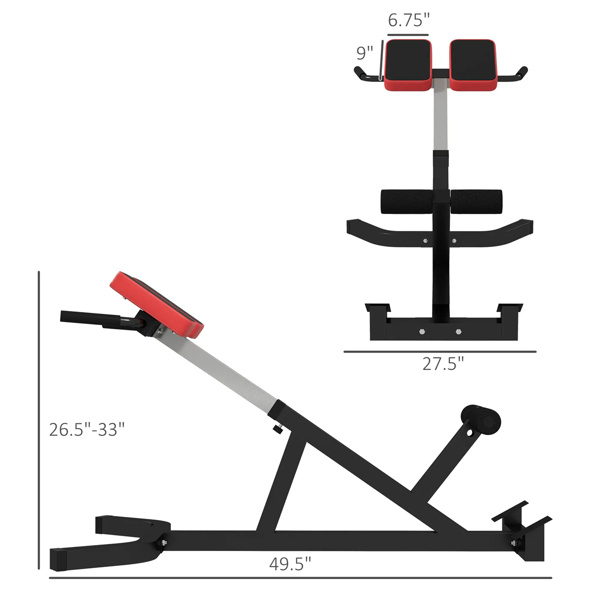 Fitness equipment Back extension machine height adjustable