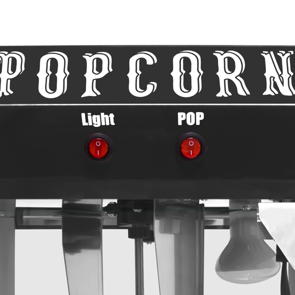 Bar Style Popcorn Machine, 4-Ounce Popcorn Maker Popper, Black 