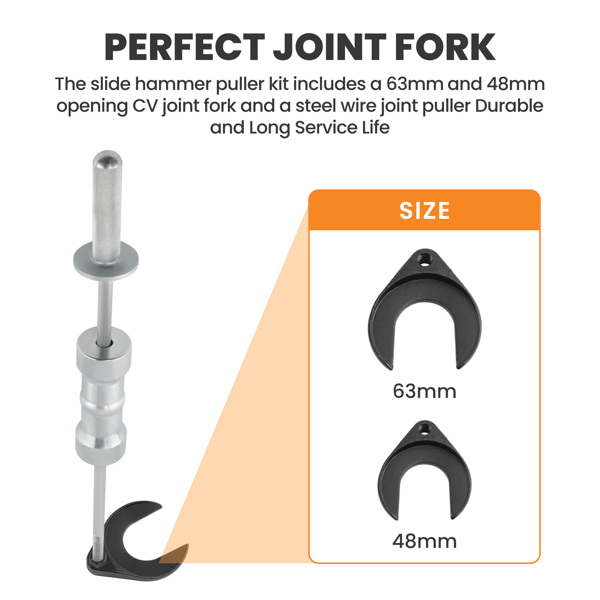 Inner CV Joint Puller Slide Hammer Wheel Drive Axle Half Shaft Removal Tool Sets