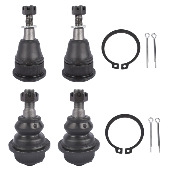 球头套件 Lower + Upper Ball Joint (Control Arm) Fit for Chevy Silverado GMC Sierra 2500HD 3500HD Truck 2001-2010 KR6693 KR6696-1