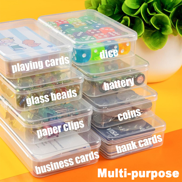 Playing Card Deck Cases Clear Plastic Game Card Box Holder Organizer