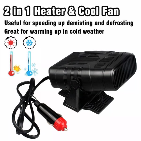 Portable Electric Car Heater 12V 120W Heating Fan Defogger Defroster Demister US