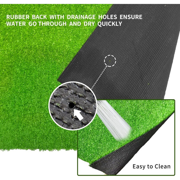 Artificial turf, professional dog mat large turf outdoor carpet terrace pet lawn, artificial carpet with drainage holes, 3.28FT * 6.56FT