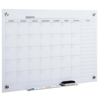 35 \\"x23\\" Calendar Planner Dry Wipe Wall Calendar with 4 Marks and 1 Eraser