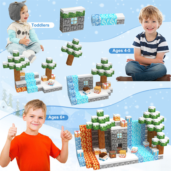 100Pcs/Set Magnetic Building Blocks Children Kids Educational Toy Gift