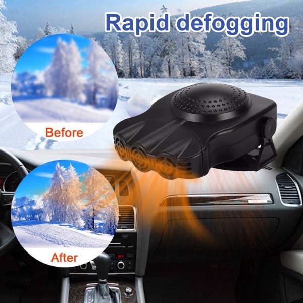 150W Portable Electric Car Heater 12V DC Heating Fan Defogger Defroster Demister