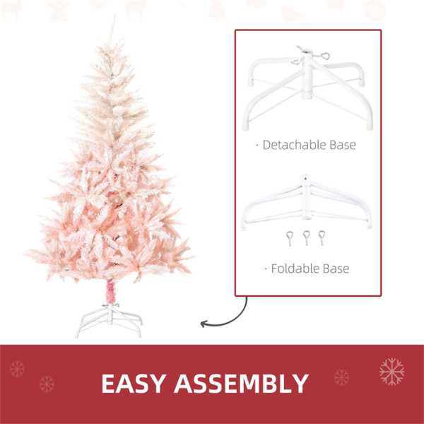 5 foot pink artificial Christmas tree