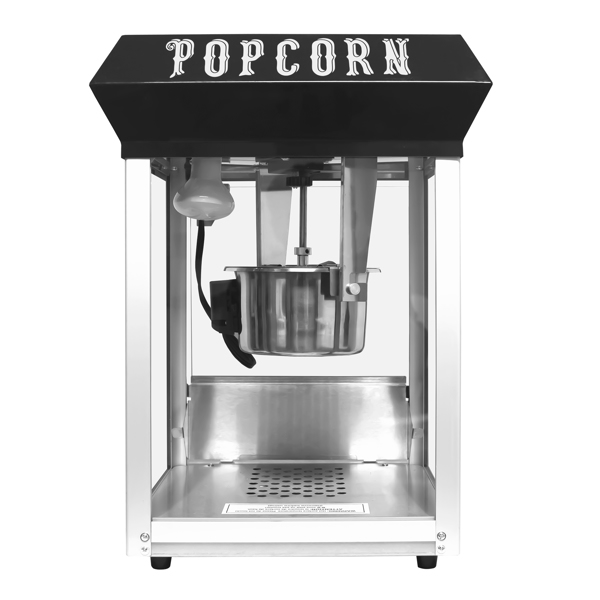 Bar Style Popcorn Machine, 4-Ounce Popcorn Maker Popper, Black 