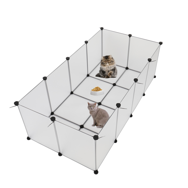 Pet Playpen,Fence Cage with Bottom for Small Animals Guinea Pigs, Hamsters, Bunnies, Rabbits 140*70*45cm