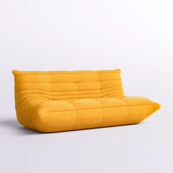 Armless Bean Bag Chair 3-Seat