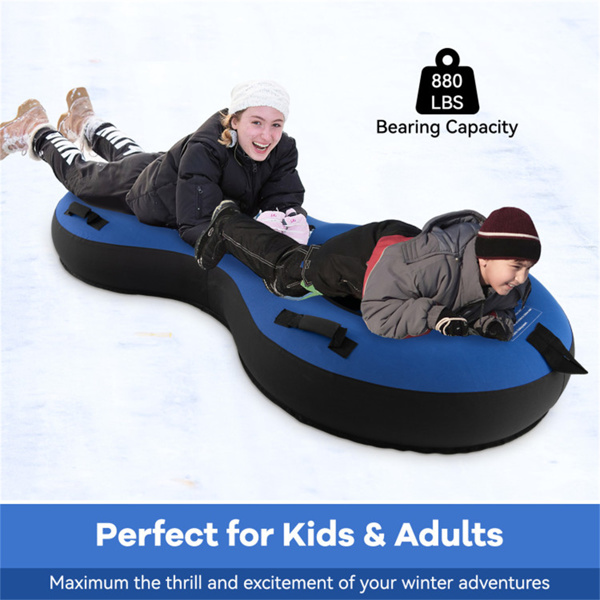 Blue 2-Person Inflatable Snow Sled 